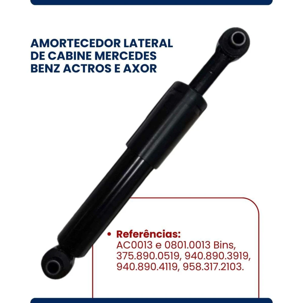 Amortecedor Lateral de Cabine Mercedes Benz Actros e Axor