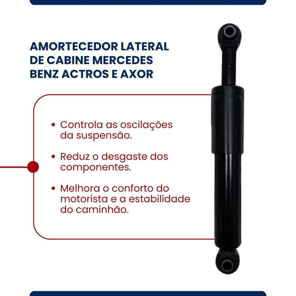 Amortecedor Lateral de Cabine Mercedes Benz Actros e Axor
