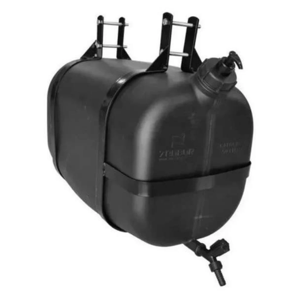 COROTE BARRICA D'AGUA 50L PRETO COMPLETO COM CINTA SABONETEIRA E TORNEIRA